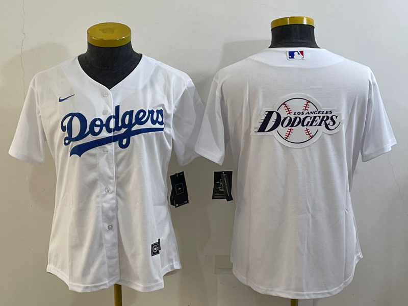 Youth Los Angeles Dodgers White Team Big Logo Stitched Baseball Jersey Youth Los Angeles Dodgers White Team Big Logo Stitched Baseball Jersey